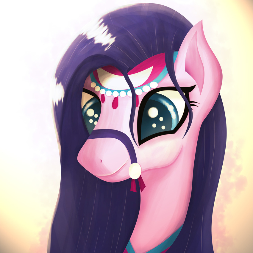 amira_(mlp) blue_eyes blue_hair clothing cute equine female feral fur hair horse mammal oliminor pink_fur pony