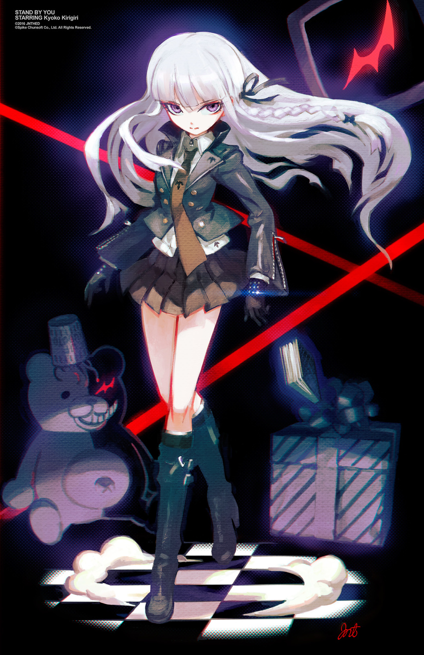 dangan-ronpa heels jnthed kirigiri_kyouko monokuma seifuku