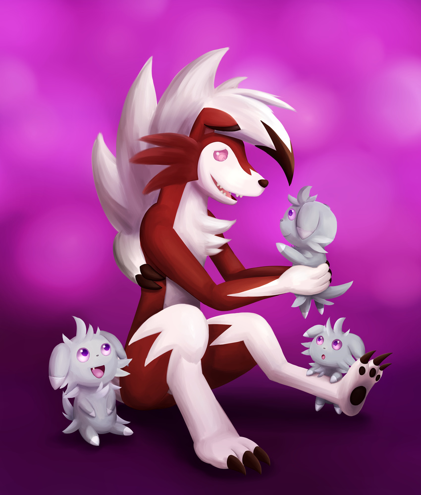 espurr fur grey_fur kaiserdragonian lycanroc midnight_lycanroc nintendo pok&eacute;mon red_fur video_games white_fur