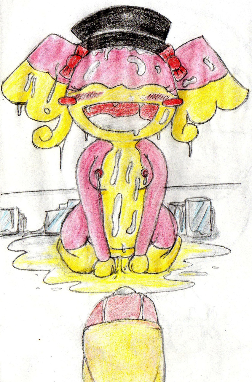 2016 audino blush blush_sticker breasts bukkake cum cum_drip cum_in_mouth cum_inside cum_on_face cum_pool dripping excessive_cum fan_character female glass happy happy_sex hat huge_penis ilovecosmo incest male male/female milk nintendo oral peeing penis pok&eacute;mon ribbons semi-anthro sex sibling sister small_breasts smile traditional_media_(artwork) urine video_games wide_hips young