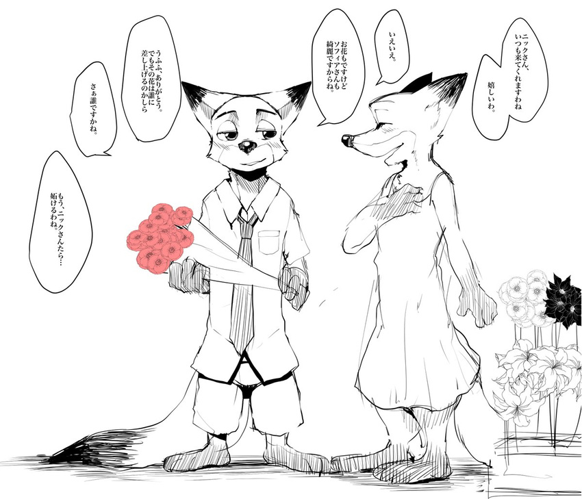2016 anthro canine disney female fox japanese_text male mammal nick_wilde raizinndx text zootopia