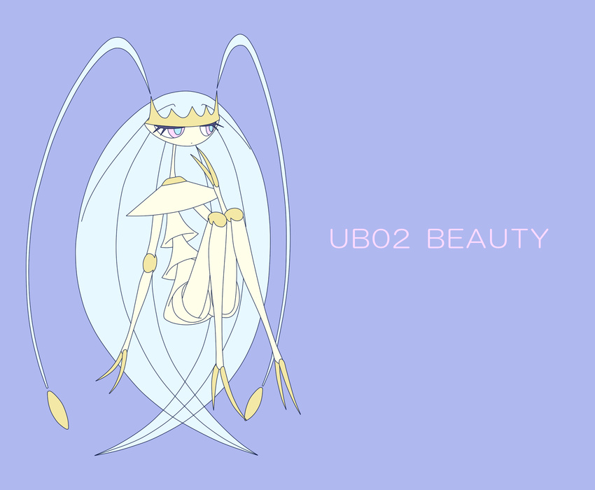 arthropod blue_eyes english_text female insect nintendo pok&eacute;mon solo text ub-02_beauty ultra_beast video_games