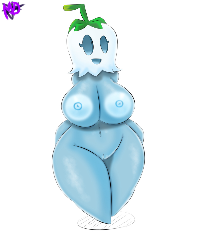 big_breasts breasts female flora_fauna huge_breasts humanoid mysticalheroofdarkness navel nipples not_furry open_mouth plant plants_vs_zombies pussy simple_background solo wide_hips