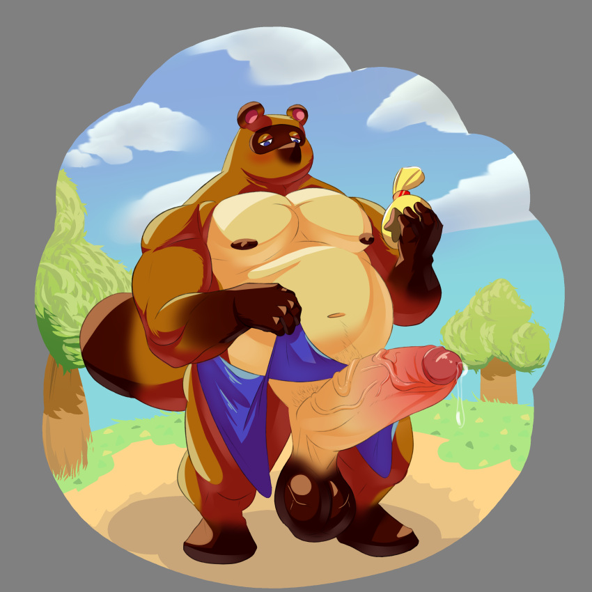 2024 absurd_res animal_crossing anthro artist_name balls balls_blush barazoku big_balls big_muscles big_penis black_balls black_body black_fur black_nipples black_penis blush body_blush brown_body brown_fur brown_hair canid canine clothed clothing digital_media_(artwork) erection erection_under_clothing fur genitals hair hi_res huge_balls huge_muscles huge_penis hyper hyper_balls hyper_genitalia hyper_penis lionhearf03 male mammal mature_anthro mature_male multicolored_body muscular muscular_anthro muscular_male nintendo nipples pecs penis raccoon_dog slightly_chubby slightly_chubby_anthro slightly_chubby_male solo tanuki tom_nook_(animal_crossing)