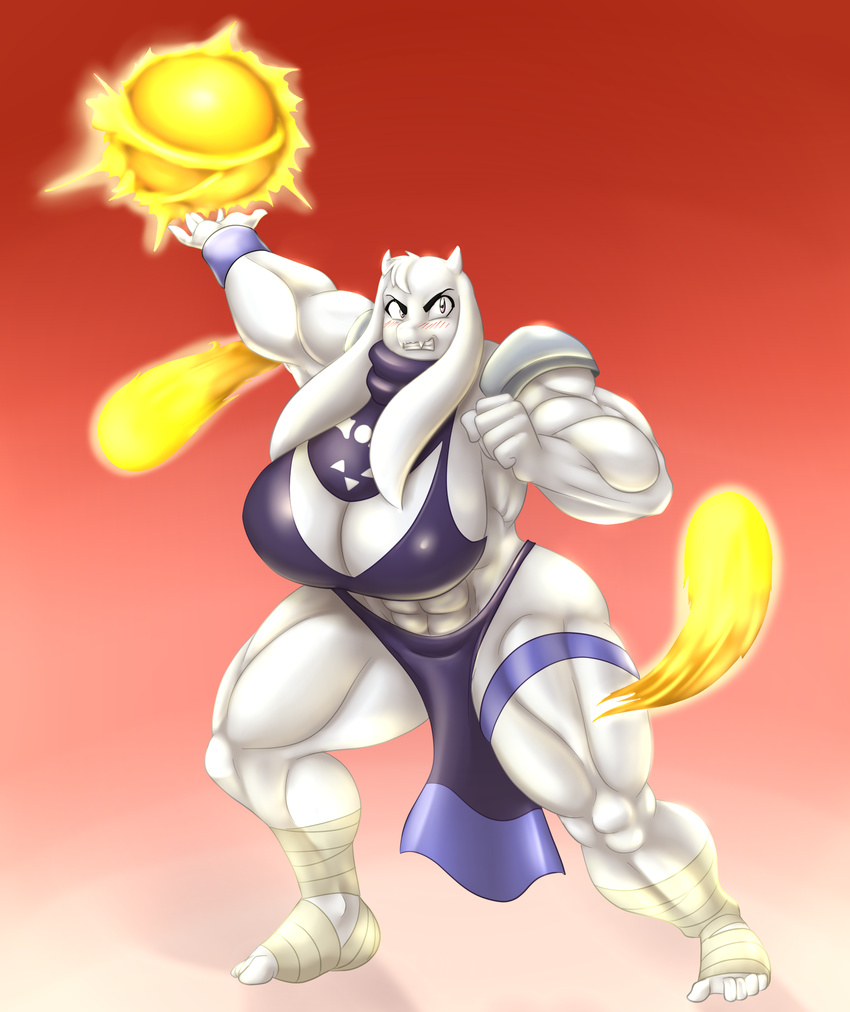 2016 anthro big_breasts boss_monster breasts caprine cleavage clothed clothing female goat huge_breasts hyperstorm_h mammal marauder6272 mature_female muscular muscular_female solo toriel undertale video_games