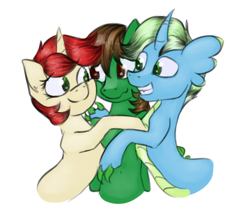 bonfire equine fan_character horse hug mammal marsminer my_little_pony pony swift_streak velvet_pastry