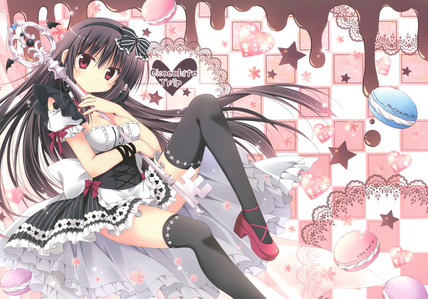 cleavage heels korie_riko maid mujin_shoujo thighhighs