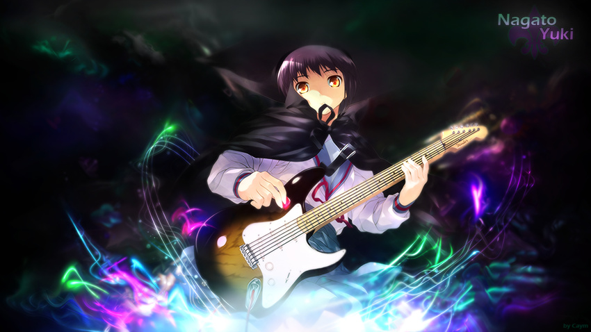 guitar nagato_yuki seifuku suzumiya_haruhi_no_yuuutsu tagme