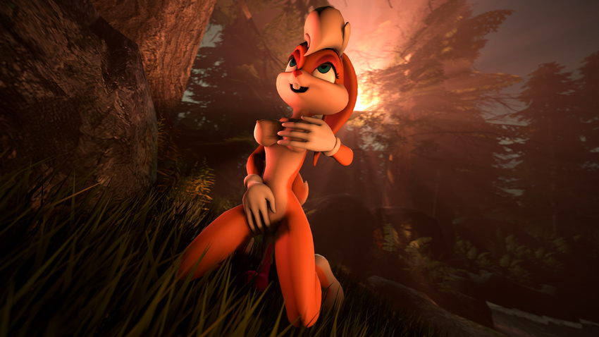 2016 3d_(artwork) anthro anthrofied breast_grab breast_squeeze breast_squish breasts clothing cum cum_inside digital_media_(artwork) female forest fox_whisper85 gloves grass green_eyes half-closed_eyes hand_on_breast kneeling lola_bunny looney_tunes nipples nude open_mouth penetration pinup pose pussy sex_toy solo source_filmmaker teeth tree vaginal vaginal_penetration warner_brothers