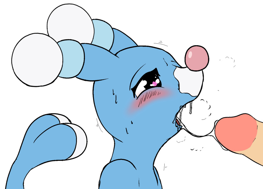 blush brionne cum cum_string eyelashes faceless_male human interspecies male mammal methados nintendo pink_eyes pok&eacute;mon pok&eacute;philia saliva shaking sweat trembling video_games