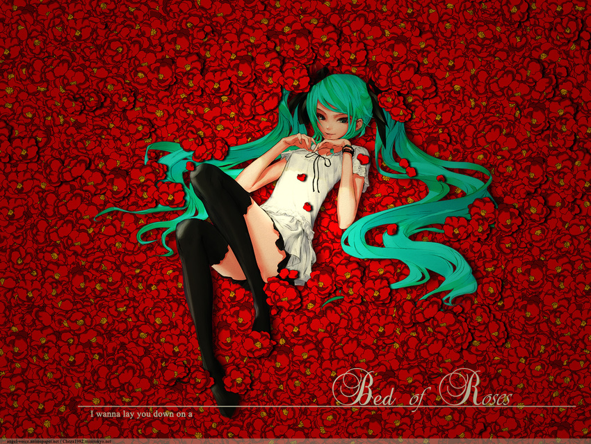 hatsune_miku redjuice signed thigh-highs vocaloid watermark world_is_mine_(vocaloid)