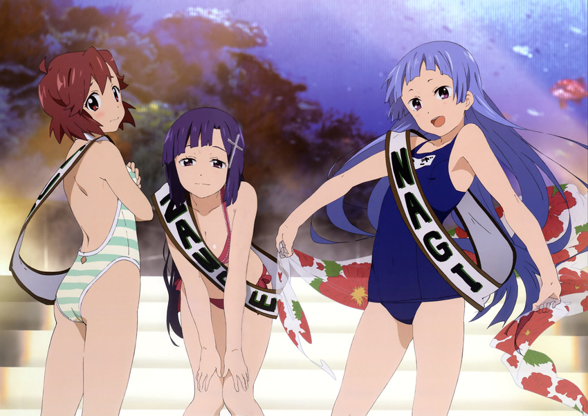 aoba_tsugumi kannagi_crazy_shrine_maidens nagi scan swimsuit zange