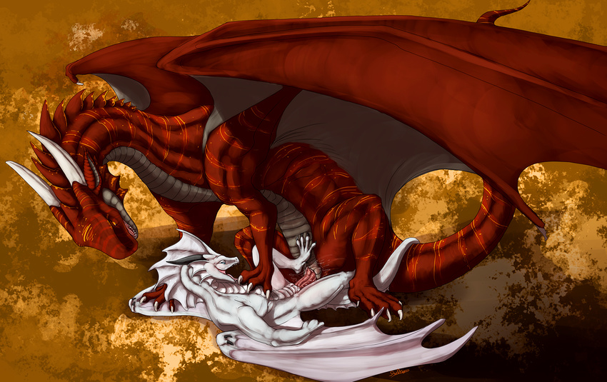 anthro argent argenta difference dragon female feral growling invalid_tag kobold lying male male/female missionary_position on_back penetration pinned sex size size_play stardragon stardragon102 western