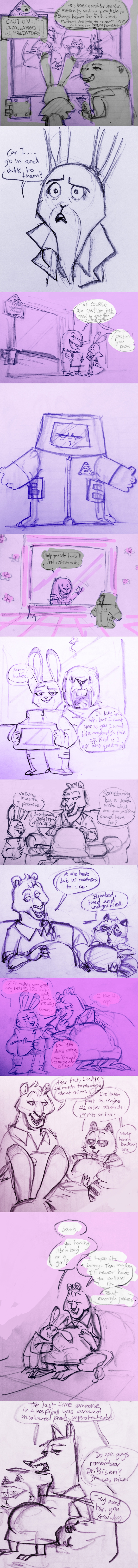 2016 absurd_res anthro beaver canine clipboard comic disney feline female hi_res judy_hopps lagomorph mammal nicolaswildes_(artist) pregnant rabbit raccoon rodent speech_bubble superabsurd_res text wolf zistopia zootopia