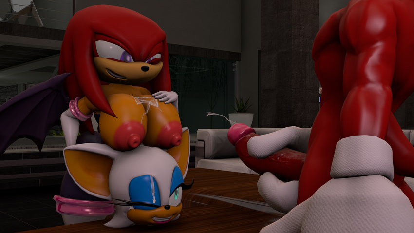 3d_(artwork) breasts cum decapitation detachable detachable_head digital_media_(artwork) head_swap headless headmaster knuckles_the_echidna masturbation modular nude penis rouge_the_bat sonic_(series) source_filmmaker