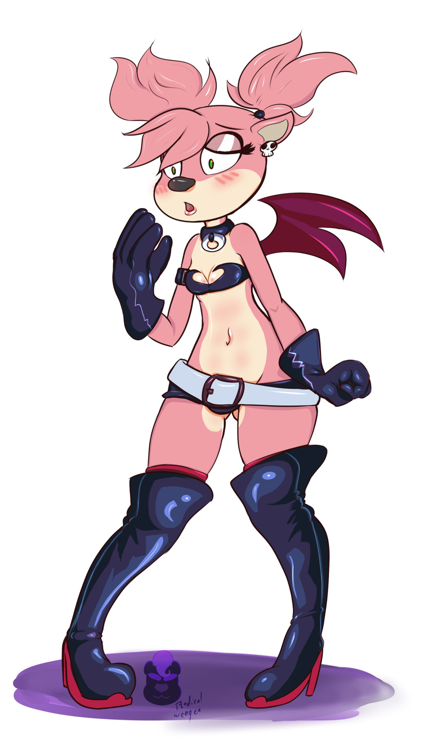 amy_rose anthro cosplay digital_media_(artwork) disgaea dressing etna female radicalweegee sonic_(series) sonic_the_hedgehog up video_games wide_hips