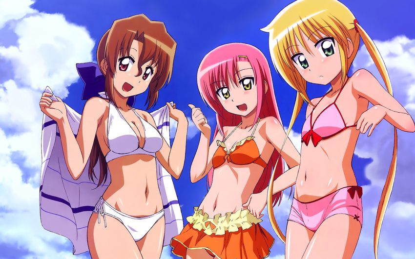 hayate_no_gotoku katsura_hinagiku maria sanzenin_nagi sky swimsuit