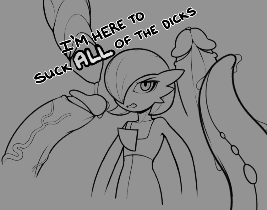 2019 big_penis digital_media_(artwork) female freepancakes gardevoir goodra grey_background hair humanoid humanoid_penis looking_at_viewer male male/female nintendo not_furry open_mouth penis pok&eacute;mon pok&eacute;mon_(species) simple_background solo_focus vein video_games