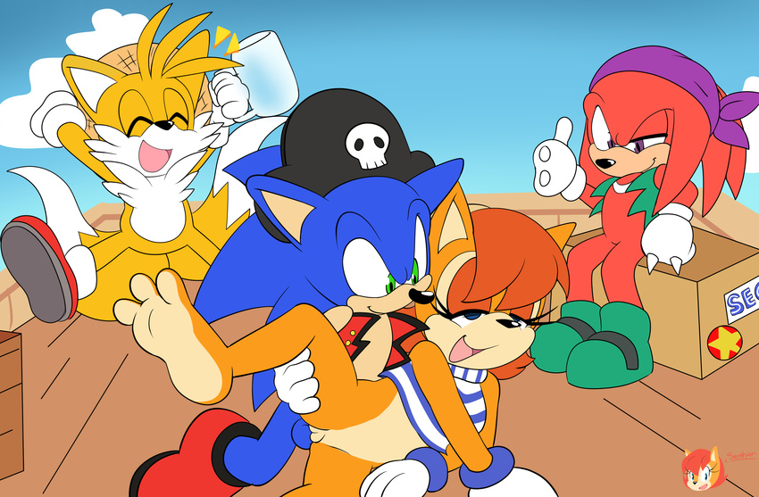 2016 anthro balls canine chipmunk echidna erection female fox group hedgehog knuckles_the_echidna male mammal miles_prower monotreme penetration penis pussy rodent sally_acorn senshion sex sonic_(series) sonic_the_hedgehog vaginal vaginal_penetration