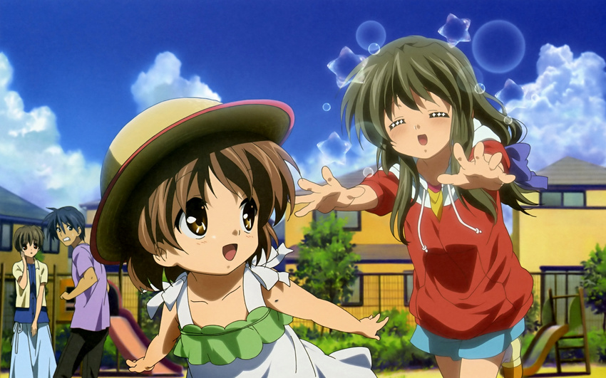 clannad ibuki_fuuko ibuki_kouko okazaki_tomoya okazaki_ushio