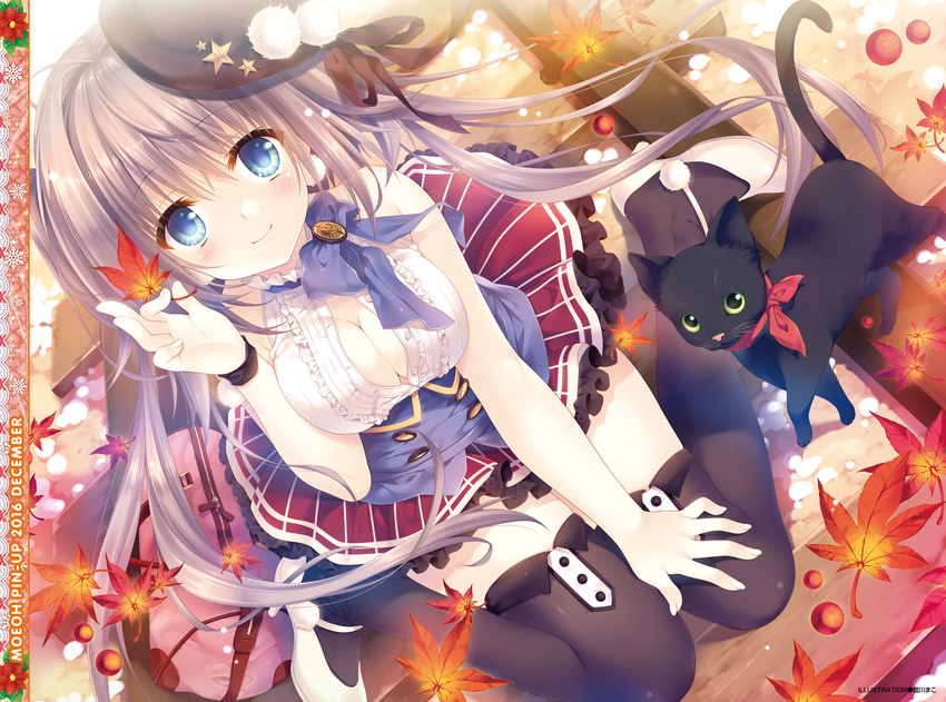 cleavage digital_version heels neko open_shirt tatekawa_mako thighhighs