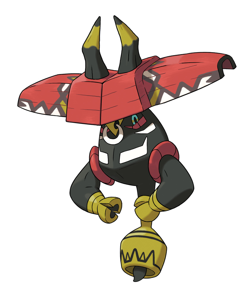 commentary gen_7_pokemon highres horns no_humans official_art pokemon pokemon_(creature) solo sugimori_ken tapu_bulu transparent_background