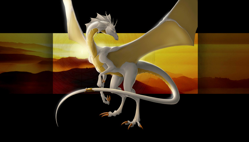 absurd_res ambiguous_gender dragon feral hi_res horn kredri solo standing wings