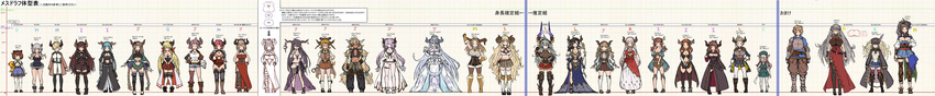 6+girls absurdres alicia_(granblue_fantasy) aliza_(granblue_fantasy) almeida_(granblue_fantasy) anila_(granblue_fantasy) arm_up armor armored_boots augusta's_mother_(granblue_fantasy) augusta_(granblue_fantasy) bangs black_gloves black_legwear blonde_hair blue_hair blue_neckwear blunt_bangs boots bow braid breasts brown_hair bust_chart camieux carmelina_(granblue_fantasy) character_request chart cleavage cleavage_cutout commentary_request cucouroux_(granblue_fantasy) daetta_(granblue_fantasy) danua dark_skin draph epaulettes extra fingerless_gloves forte_(shingeki_no_bahamut) full_body glasses gloves gran_(granblue_fantasy) granblue_fantasy grey_hair grid h hair_bow hair_over_one_eye hairband hallessena harona height_chart height_difference highres horns izmir jacket karva_(granblue_fantasy) knee_boots laguna_(granblue_fantasy) lamretta long_hair long_image magisa_(granblue_fantasy) magnifying_glass md5_mismatch mikasayaki monica_weisswind multiple_girls narmaya_(granblue_fantasy) necktie no_mouth partially_translated pink_hair plaid plaid_skirt pleated_skirt red_hair revision sarya_(granblue_fantasy) shingeki_no_bahamut sig_(granblue_fantasy) skirt stuffed_toy sturm_(granblue_fantasy) text_focus thalatha_(granblue_fantasy) thighhighs trait_connection translation_request twin_braids underboob very_long_hair white_gloves white_legwear wide_image yaia_(granblue_fantasy) |_|