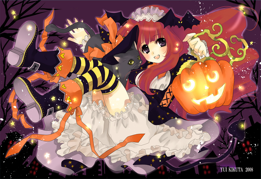 cat halloween tagme thigh-highs yui