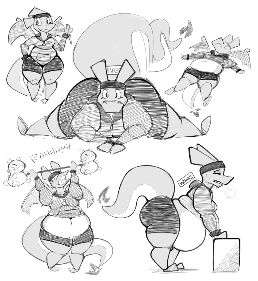 2019 aimbot-jones anthro belly big_belly big_butt breasts butt charizard clothed clothing deep_navel dragon exercise eyelashes eyes_closed fangs female fire front_view greyscale headband hoodie hyper hyper_belly leaning leaning_forward looking_at_viewer lying membranous_wings midriff monochrome multiple_poses navel nintendo non-mammal_breasts on_back on_front open_mouth overweight overweight_female pok&eacute;mon pok&eacute;mon_(species) pok&eacute;morph pose scalie shorts side_view sigh smile solo spiral_eyes spread_legs spreading standing sweat sweatband sweatshirt teeth text thick_thighs thumbs_up tongue tongue_out valentina_(aimbot-jones) video_games weightlifting wide_hips wings workout