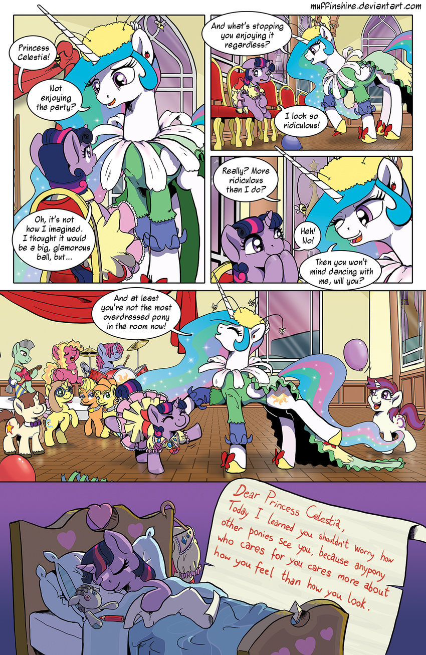 2016 comic dialogue doll english_text equine female friendship_is_magic horn letter mammal muffinshire my_little_pony princess_celestia_(mlp) smartypants_(mlp) text twilight_sparkle_(mlp) unicorn winged_unicorn wings