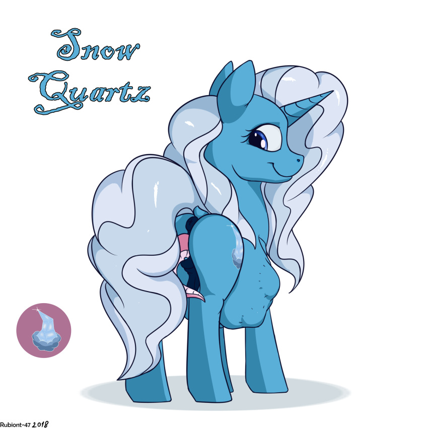 2018 anus belly digital_media_(artwork) dracony dragon equine female feral fidget_tail hair horn horse hybrid mammal mane my_little_pony nude pony predator pussy rubiont-47 size_difference snow_quartz teats unbirthing unicorn vore