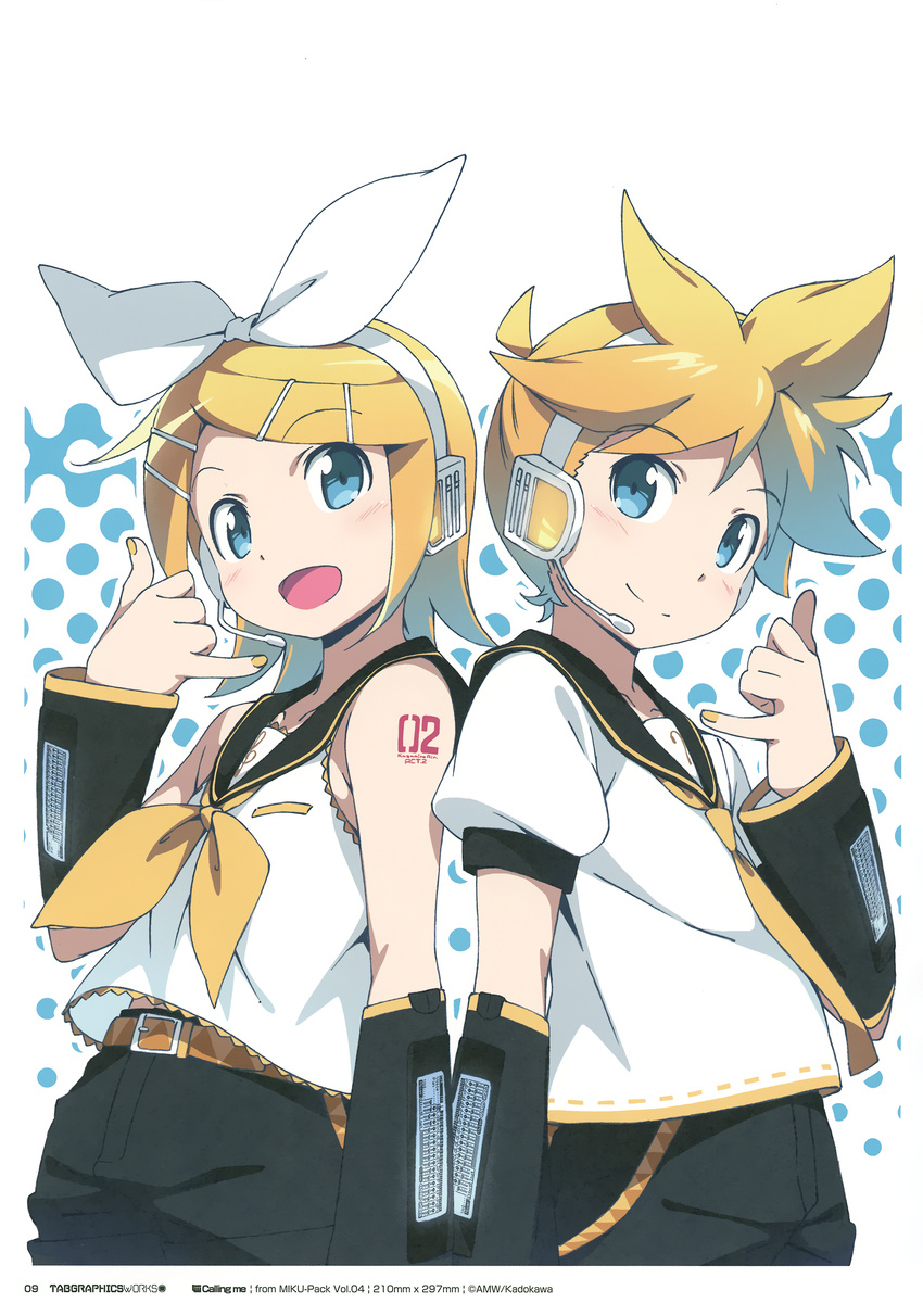 kagamine_len kagamine_rin kanzaki_hiro tabgraphics vocaloid