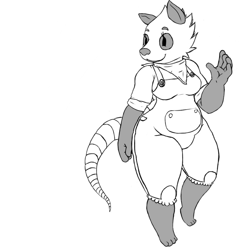 anthro female knullox larrybay2 mammal marsupial opossum poppy_opossum poppy_opossum_(character) simple_background thick_thighs