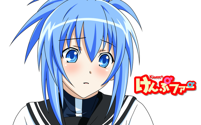 blue_eyes blue_hair highres kampfer senou_natsuru solo vector_trace