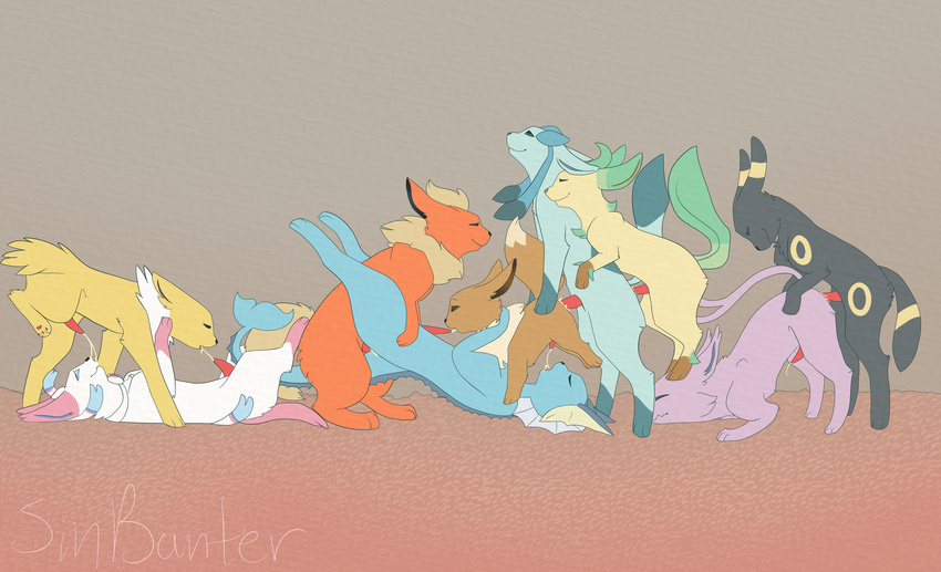 all_fours anal anal_penetration animal_genitalia anus carpet cum cum_in_ass cum_in_mouth cum_inside doggystyle eevee eeveelution espeon eyes_closed flareon from_behind_position fucked_silly glaceon group group_sex inside jolteon leafeon looking_up lying male male/male missionary_position nintendo on_back orgasm orgy penetration penis pok&eacute;mon raised_leg sex sinbanter sylveon umbreon vaporeon video_games