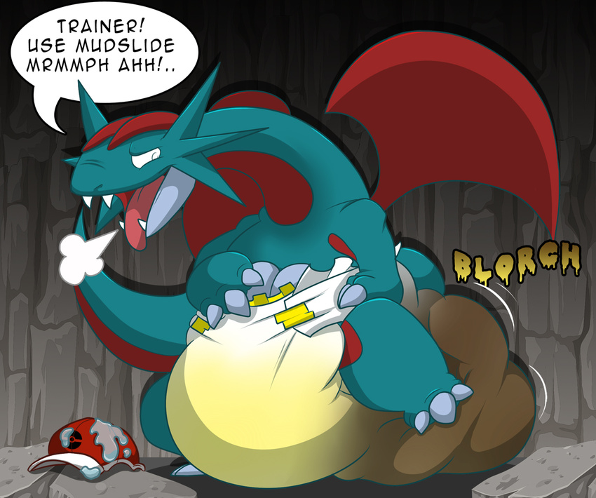 diaper feces messing messy nintendo pok&eacute;mon salamence scat soiling video_games vore wet xepher777 yoshi-eats-your-pie