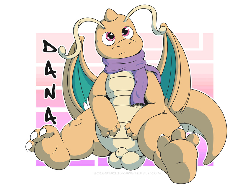 animal_genitalia antennae balls dana_the_dragonite dragon fully_sheathed looking_up male mostly_nude mrpandragon scalie scarf sheath sitting slightly_chubby solo spread_legs spreading