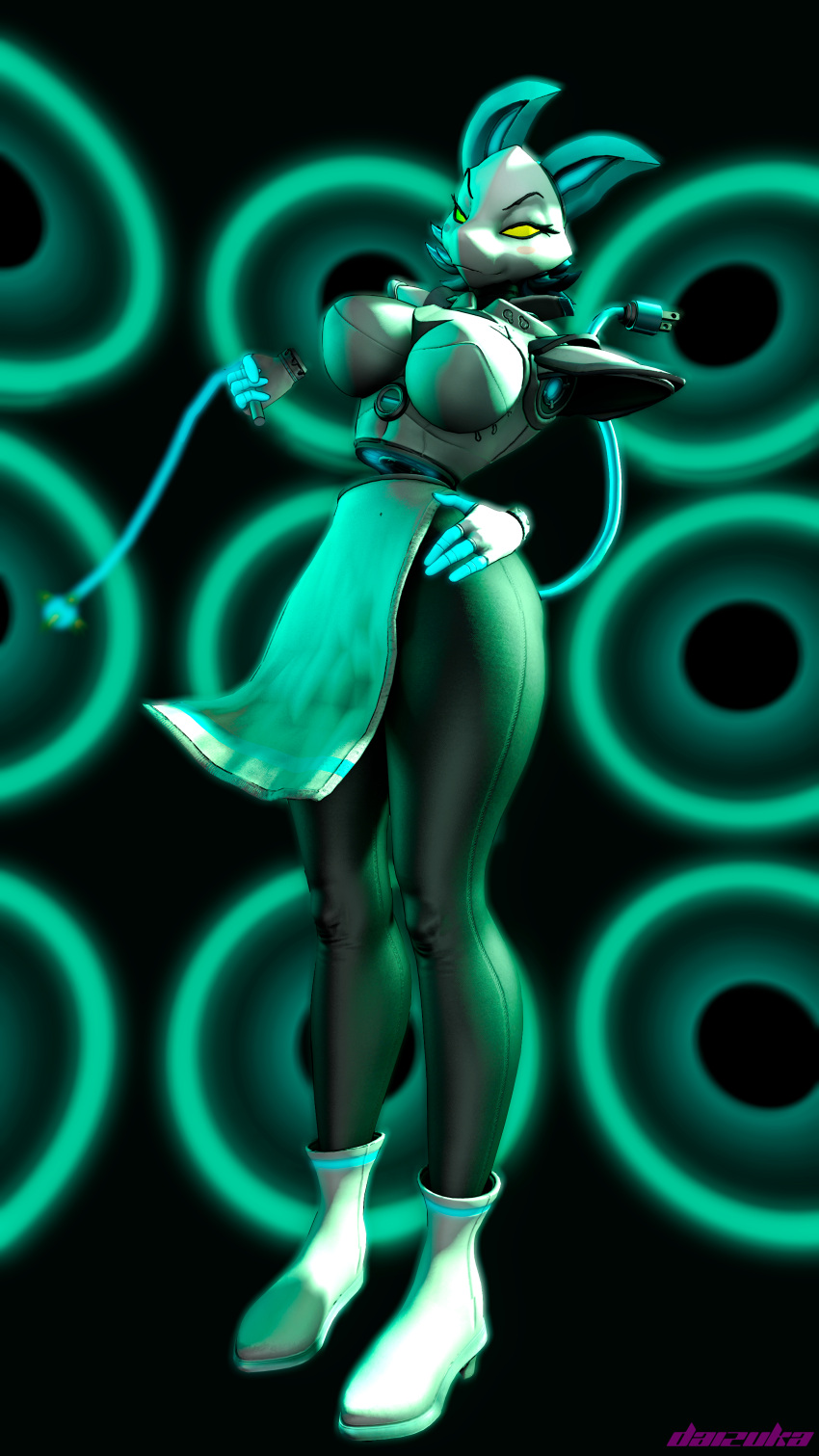 3d_(artwork) absurd_res anthro armless big_breasts big_butt boots breasts butt cable_tail clothing daizukag darkner deltarune digital_media_(artwork) domestic_cat dress felid feline felis female floating_hands footwear glowing glowing_body glowing_eyes hi_res machine mammal robot robot_anthro robotic solo source_filmmaker_(artwork) tasque_manager tasque_manager_(mayosplash) thick_thighs undertale_(series) whip white_body white_clothing wide_hips yellow_eyes