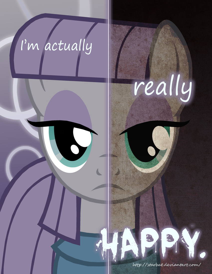 2016 blue_eyes dialogue english_text equine female friendship_is_magic frock horse mammal maud_pie_(mlp) my_little_pony pony solo starbat text