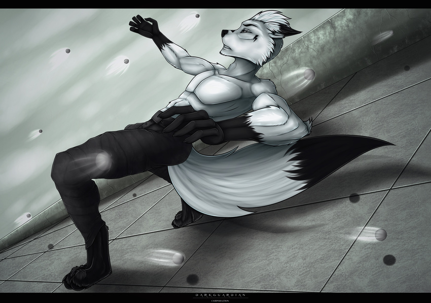 anthro canine dark_guardian_corporation detailed_background digital_media_(artwork) film fur furry_art hair looking_at_viewer male mammal paws scene solo the_matrix wolf