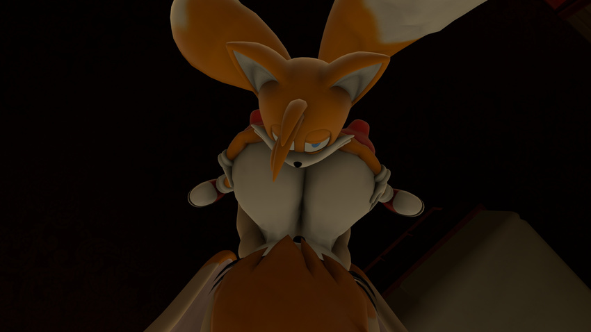 big_breasts breasts darksorm erect_nipples female huge_breasts larger_female male male/female miles_prower nipples nude sex size_difference smaller_male sonic_(series) titfuck vanilla_the_rabbit