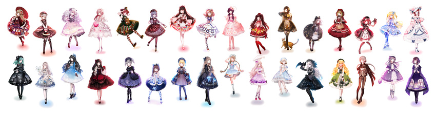 dress dualscreen goth-loli group lolita_fashion moemoe3345 original photoshop tagme_(character) white