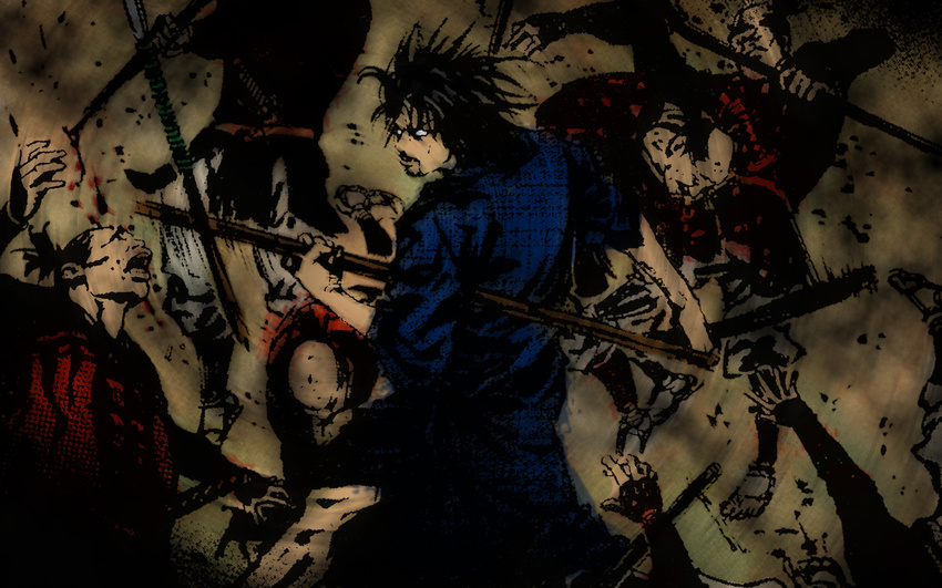 blood miyamoto_musashi spear tagme vagabond