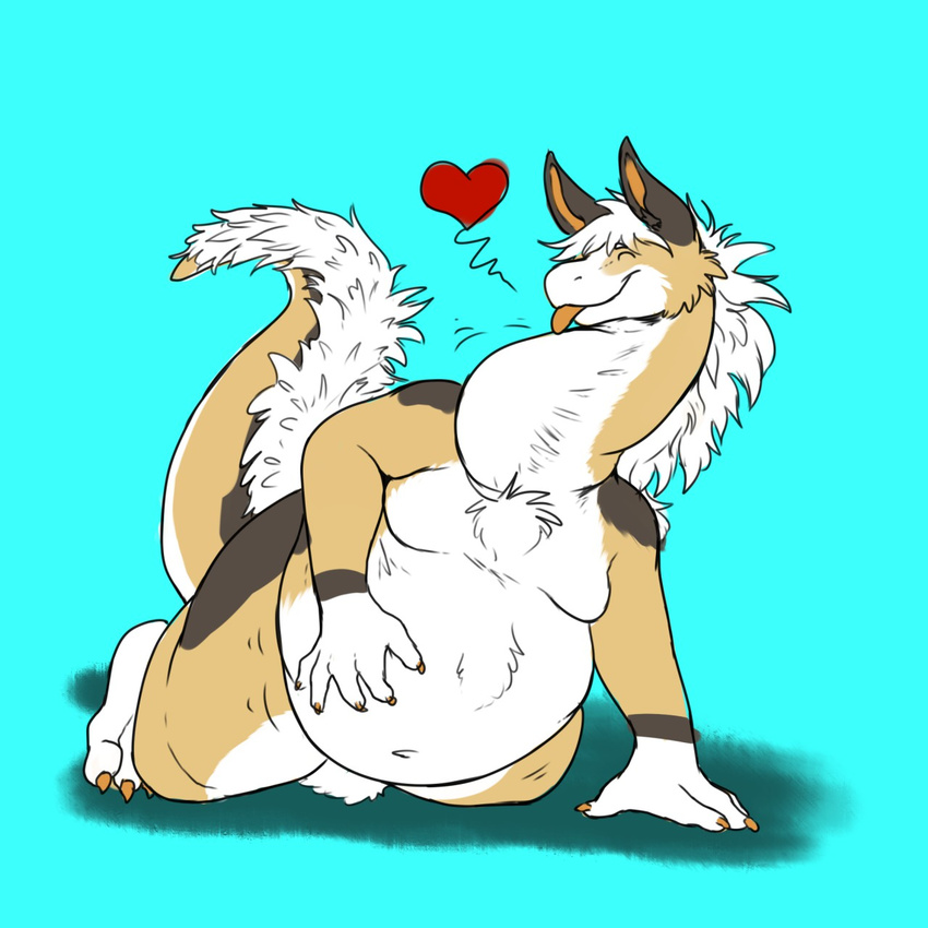 &lt;3 ambiguous_gender anthro azathura belly big_belly claws dragon fur furred_dragon neck_bulge swallowing tongue tongue_out vore