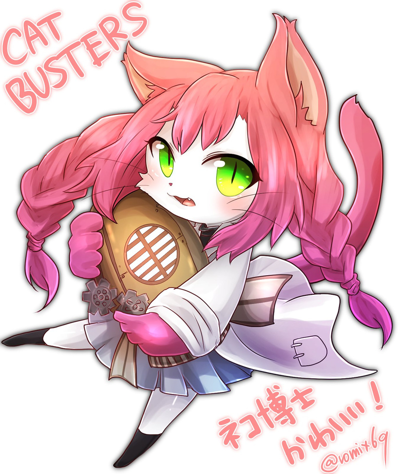 artist_request cat cat_busters character_request furry green_eyes long_hair pink_hair twintails