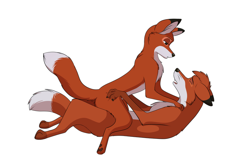 canine disney duo female feral feral_on_feral fox fox_and_the_hound fur male male/female mammal nomad_genesis tod vixey