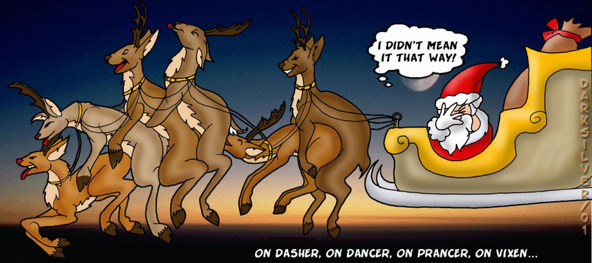 christmas dancer dasher donner prancer reindeer rudolph santa_claus vixen