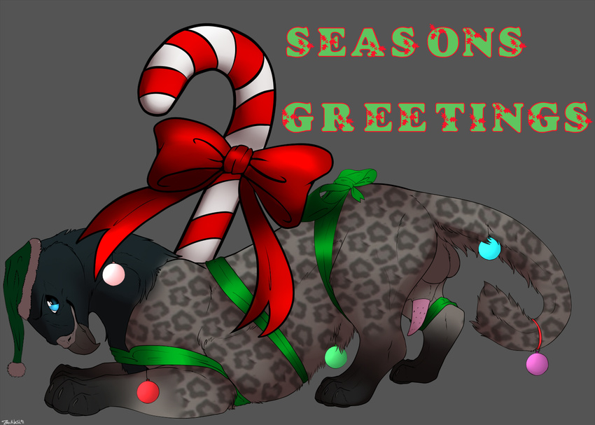 animal_genitalia ass_up avian backlash91 backsack balls barbed_penis beak candy candy_cane christmas christmas_decorations conditional_dnp english_text erection feral food gryphon hat holidays male penis quadruped ribbons santa_hat seductive sheath side_view signature solo tapering_penis text