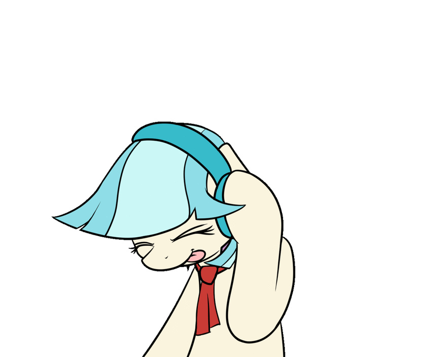 2016 alpha_channel animated coco_pommel_(mlp) earth_pony equine eyes_closed female friendship_is_magic hair headbanging horse mammal my_little_pony necktie neighday pony simple_background solo tongue tongue_out transparent_background